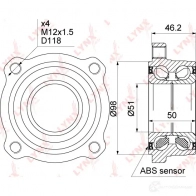 Подшипник ступицы колеса LYNXAUTO 3655907 82YN AX WB-1473 - Изображение 3