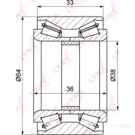 Подшипник ступицы колеса LYNXAUTO 2 LLIR1K WB-1326 3655784 - Изображение 2