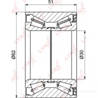 Подшипник ступицы колеса LYNXAUTO WB-1286 3655746 N 9DXV9 - Изображение 2