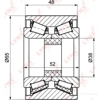 Подшипник ступицы колеса LYNXAUTO 3655599 WB-1120 2VAL0 RO - Изображение 2