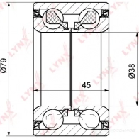 Подшипник ступицы колеса LYNXAUTO 3EC B1 3655778 WB-1320 - Изображение 2