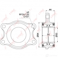Подшипник ступицы колеса LYNXAUTO WB-1032 7NQ OTF7 3655528 - Изображение 3