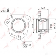 Подшипник ступицы колеса LYNXAUTO YX IN4 WB-1011 3655507 - Изображение 2