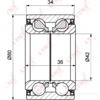 Подшипник ступицы колеса LYNXAUTO IF DLSI 3655709 WB-1248 - Изображение 2