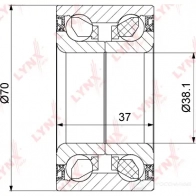 Подшипник ступицы колеса LYNXAUTO WB-1451 3655889 8B 9XX - Изображение 2
