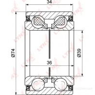 Подшипник ступицы колеса LYNXAUTO BD7 CBFL 3655780 WB-1322 - Изображение 2