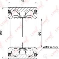 Подшипник ступицы колеса LYNXAUTO 3655674 WB-1207 R12A F6A - Изображение 2