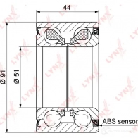 Подшипник ступицы колеса LYNXAUTO 3655894 IF PIUY WB-1456 - Изображение 2