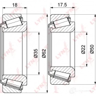 Подшипник ступицы колеса LYNXAUTO 3655742 0 0JYZ WB-1282 - Изображение 2