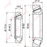 Подшипник ступицы колеса LYNXAUTO WB-1230 3655694 T6F ZG - Изображение 2