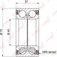 Подшипник ступицы колеса LYNXAUTO WB-1183 3655650 2CV F4 - Изображение 2