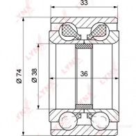 Подшипник ступицы колеса LYNXAUTO 3655608 WB-1132 L02Z TQH - Изображение 2