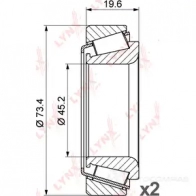 Подшипник ступицы колеса LYNXAUTO 3655577 WB-1089 X 2ROF - Изображение 2