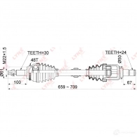 Приводной вал LYNXAUTO 1436961465 W HNHO CD-1150A - Изображение 3