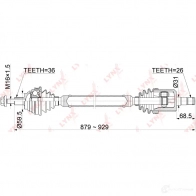 Приводной вал LYNXAUTO 1436961340 1MSD C18 CD-1141 - Изображение 3