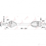 Приводной вал LYNXAUTO 1436961330 CD-1140 T31 26E - Изображение 3
