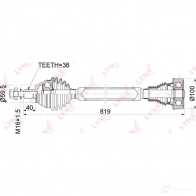 Приводной вал LYNXAUTO 7RR8 DU 1436961332 CD-1136 - Изображение 3