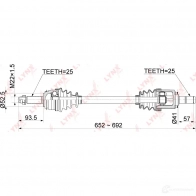 Приводной вал LYNXAUTO CD-1062A L THXR6T 1422897600 - Изображение 3