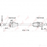 Приводной вал LYNXAUTO CD-1052A 1436961448 J57 9YG - Изображение 3