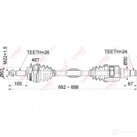 Приводной вал LYNXAUTO 1436961481 CD-7510A CYTWI S5 - Изображение 3