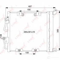Радиатор кондиционера LYNXAUTO 1436960808 rc0391 UYAT11 D - Изображение 2