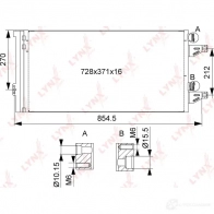Радиатор кондиционера LYNXAUTO rc0184 1436960800 VYAT 1LD - Изображение 2