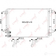 Радиатор кондиционера LYNXAUTO RC-0528 UH HWW 1436960815 - Изображение 3
