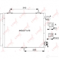 Радиатор кондиционера LYNXAUTO RC-0407 7KJDNK 0 1436960788 - Изображение 2