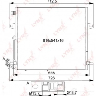 Радиатор кондиционера LYNXAUTO VXXV G 1436960745 RC-0337 - Изображение 2