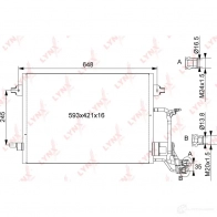 Радиатор кондиционера LYNXAUTO 1436960416 ZK YN5 RC-0126 - Изображение 2
