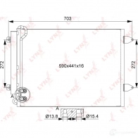 Радиатор кондиционера LYNXAUTO VOLX NU5 1436960419 RC-0106 - Изображение 2