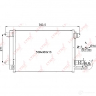 Радиатор кондиционера LYNXAUTO RC-0105 X65P XY 1436960431 - Изображение 3
