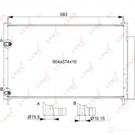 Радиатор кондиционера LYNXAUTO RC-0100 31VU QG 1436960422 - Изображение 3