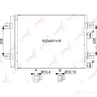 Радиатор кондиционера LYNXAUTO 1436960423 RC-0093 RQC9C U - Изображение 3