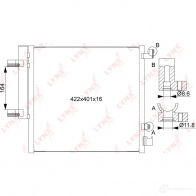 Радиатор кондиционера LYNXAUTO RC-0034 JT66 2R 1436960411 - Изображение 2