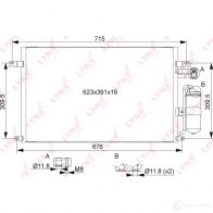 Радиатор кондиционера LYNXAUTO ZY MAMI1 RC-0032 1436960401 - Изображение 2