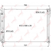 Радиатор охлаждения двигателя LYNXAUTO 1422897388 RB-1162 8VSP YZ - Изображение 3