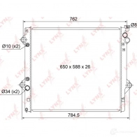 Радиатор охлаждения двигателя LYNXAUTO A 3WT11U RB-1129 1422898044 - Изображение 3