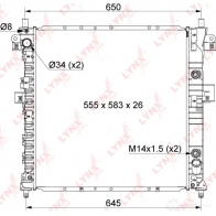 Радиатор охлаждения двигателя LYNXAUTO 1436960694 5 3FY85 RB-1115 - Изображение 3