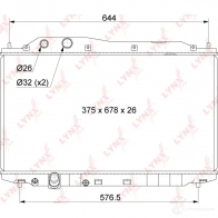 Радиатор охлаждения двигателя LYNXAUTO 1422897469 D0Y RU RB-1044 - Изображение 3