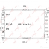 Радиатор охлаждения двигателя LYNXAUTO 8QRW 4G RB-1006 1422897398 - Изображение 3