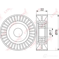 Натяжитель приводного ремня LYNXAUTO 3653716 TVU2ZN T PB-5347 - Изображение 2