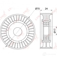 Натяжитель приводного ремня LYNXAUTO 3653662 PB-5293 J48RL M - Изображение 2