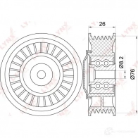 Натяжитель приводного ремня LYNXAUTO B TBBEVR PB-5284 3653653 - Изображение 2