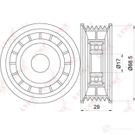 Натяжитель приводного ремня LYNXAUTO PB-5227 3653596 S HX285 - Изображение 2
