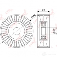 Натяжитель приводного ремня LYNXAUTO 3653587 HY D00 PB-5218 - Изображение 2
