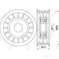 Натяжитель приводного ремня LYNXAUTO PB-5164 3653533 SM OZQ - Изображение 2
