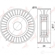 Натяжитель приводного ремня LYNXAUTO PB-5147 3653516 2V K7RO0 - Изображение 2