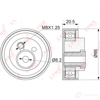 Натяжной ролик ГРМ LYNXAUTO PB-1323 A YXDKGQ 3653198 - Изображение 2