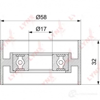 Натяжной ролик ГРМ LYNXAUTO BJOA1 4N PB-1316 3653191 - Изображение 2